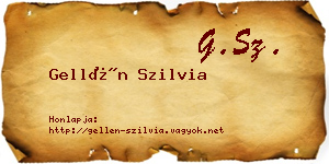 Gellén Szilvia névjegykártya