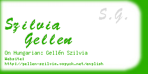 szilvia gellen business card