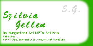 szilvia gellen business card